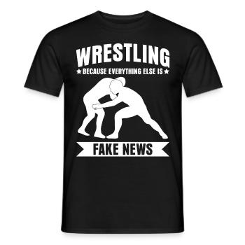 Wrestler Wrestling - Männer T-Shirt - Schwarz - Vorne - AI Model Male 178 light (178cm)