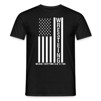 Wrestling Fake Wrestler - Männer T-Shirt - Schwarz - Vorne - AI Model Male 178 light (178cm)