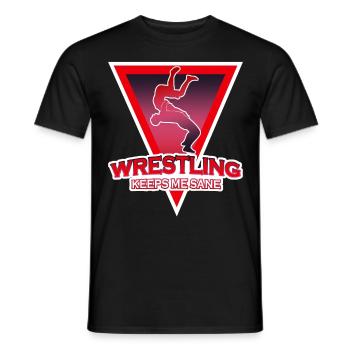 Wrestler Insane Wrestling - Männer T-Shirt - Schwarz - Vorne - AI Model Male 178 light (178cm)