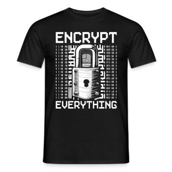 Ethical Hacker Ethischer Hacker Encrypt Everything - Männer T-Shirt - Schwarz - Vorne - AI Model Male 178 light (178cm)