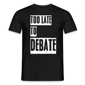 Discussion Debate Team Debating Club - Men's T-Shirt - black - Front - AI Model Male 178 light (178cm)