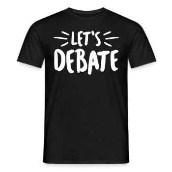 Debating Club Debate Team - Men's T-Shirt - black - Front - AI Model Male 178 light (178cm)