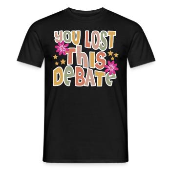 Debating Club Joke Debate Team - Men's T-Shirt - black - Front - AI Model Male 178 light (178cm)