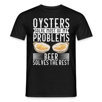 Oysters Oyster Lovers - Men's T-Shirt - black - Front - AI Model Male 178 light (178cm)