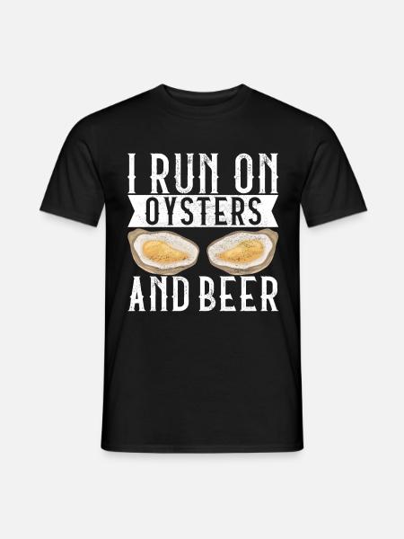 Austern Austernliebhaber - Männer T-Shirt - Schwarz
