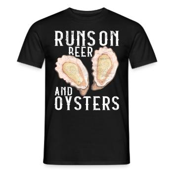 Oysters Oyster Lovers - Men's T-Shirt - black - Front - AI Model Male 178 light (178cm)