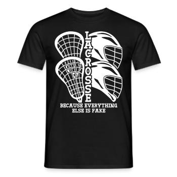 Lacrosse Racquets Lacrosse Player - Men's T-Shirt - black - Front - AI Model Male 178 light (178cm)