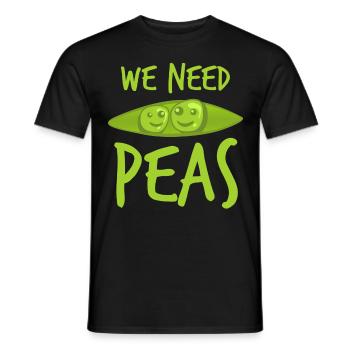 Pea Vegetarian Vegan Peas - Männer T-Shirt - Schwarz - Vorne - AI Model Male 178 light (178cm)