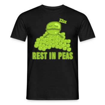 Pea Sleeping Vegetarian Vegan Peas - Männer T-Shirt - Schwarz - Vorne - AI Model Male 178 light (178cm)