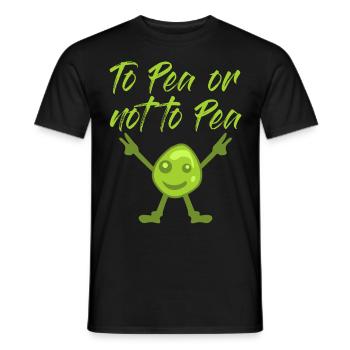 Pea Joke Végétarien Vegan Pois - T-shirt homme - noir - Devant - AI Model Male 178 light (178cm)