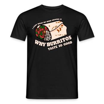 Burrito Burritos Mexican Food - Men's T-Shirt - black - Front - AI Model Male 178 light (178cm)