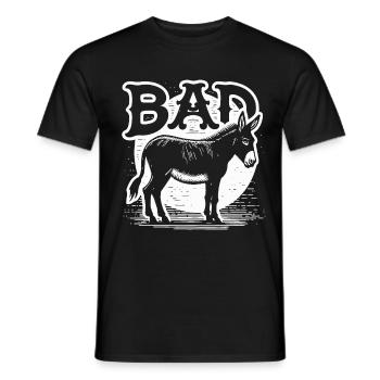 Bad Ass Donkey - Men's T-Shirt - black - Front - AI Model Male 178 light (178cm)