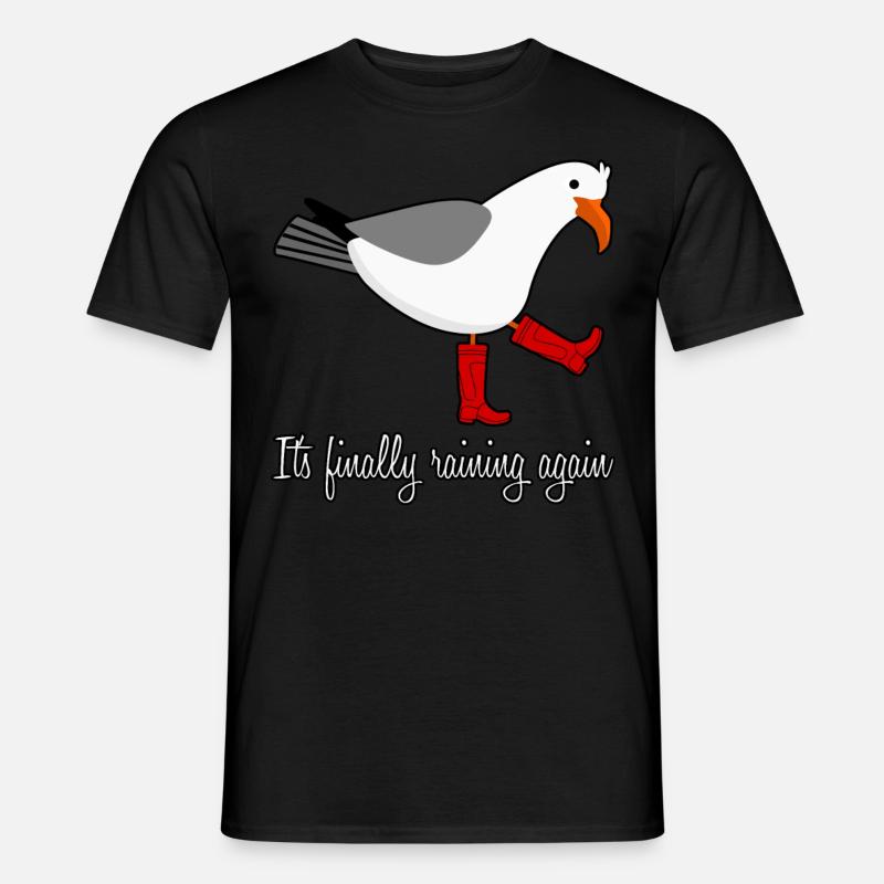 Seagull Rain Boots Gull - Männer T-Shirt - Schwarz