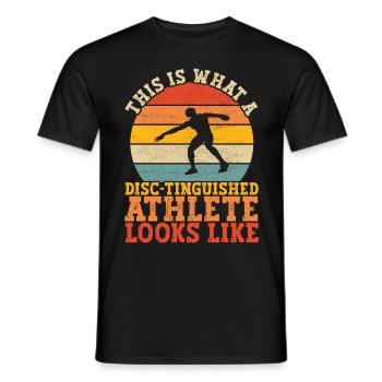 Lancer du disque Lancer du disque - T-shirt homme - noir - Devant - AI Model Male 178 light (178cm)