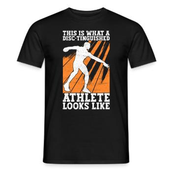 Lancer du disque Lancer du disque - T-shirt homme - noir - Devant - AI Model Male 178 light (178cm)