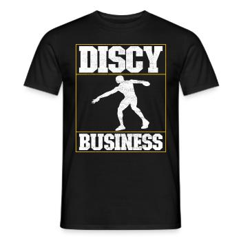 Lancer du disque Lancer du disque - T-shirt homme - noir - Devant - AI Model Male 178 light (178cm)