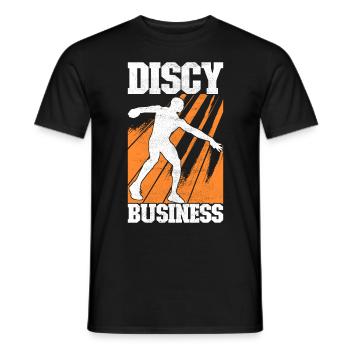 Lancer du disque Lancer du disque - T-shirt homme - noir - Devant - AI Model Male 178 light (178cm)