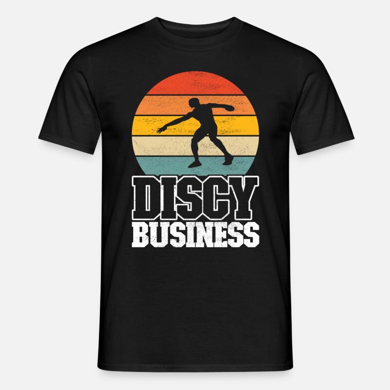 Diskuswerfer Diskuswurf - Männer T-Shirt - Schwarz