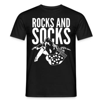 Chaussettes d’hiver Rocks Chaussettes de randonnée en laine - T-shirt homme - noir - Devant - AI Model Male 178 light (178cm)