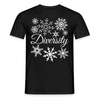 Flocons de neige flocon de neige d’hiver - T-shirt homme - noir - Devant - AI Model Male 178 light (178cm)