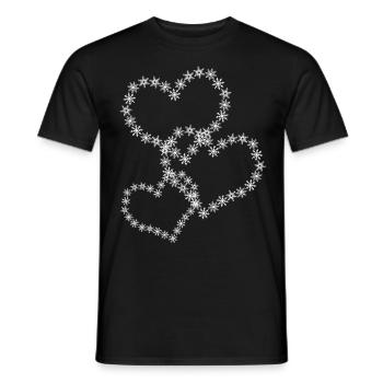 Coeurs de neige Flocon de neige Flocons de neige - T-shirt homme - noir - Devant - AI Model Male 178 light (178cm)