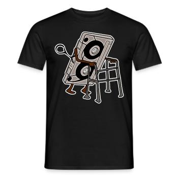 Cassette des années 80 Cassettes des années 90 Mixtape - T-shirt homme - noir - Devant - AI Model Male 178 light (178cm)