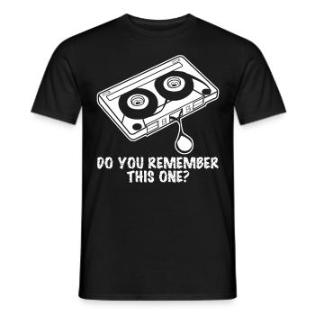 Cassettes cassettes 90s 80s - T-shirt homme - noir - Devant - AI Model Male 178 light (178cm)