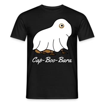 Capybaras Ghost Capybara - Männer T-Shirt - Schwarz - Vorne - AI Model Male 178 light (178cm)