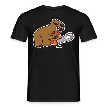 Capybaras Evil Capybara - Männer T-Shirt - Schwarz - Vorne - AI Model Male 178 light (178cm)