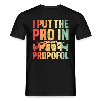 Anesthésiologie Je mets le Pro dans le Propofol - T-shirt homme - noir - Devant - AI Model Male 178 light (178cm)