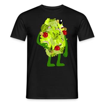 Salades Salades Circle Game Vegan - T-shirt homme - noir - Devant - AI Model Male 178 light (178cm)