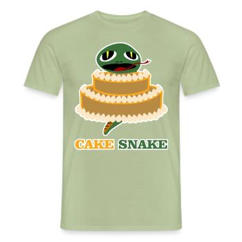 Serpent Reptiles Serpents - T-shirt homme - vert sauge - Devant - AI Model Male 178 light (178cm)