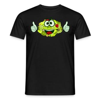 Salade Happy Végétarienne Végétalienne - T-shirt homme - noir - Devant - AI Model Male 178 light (178cm)