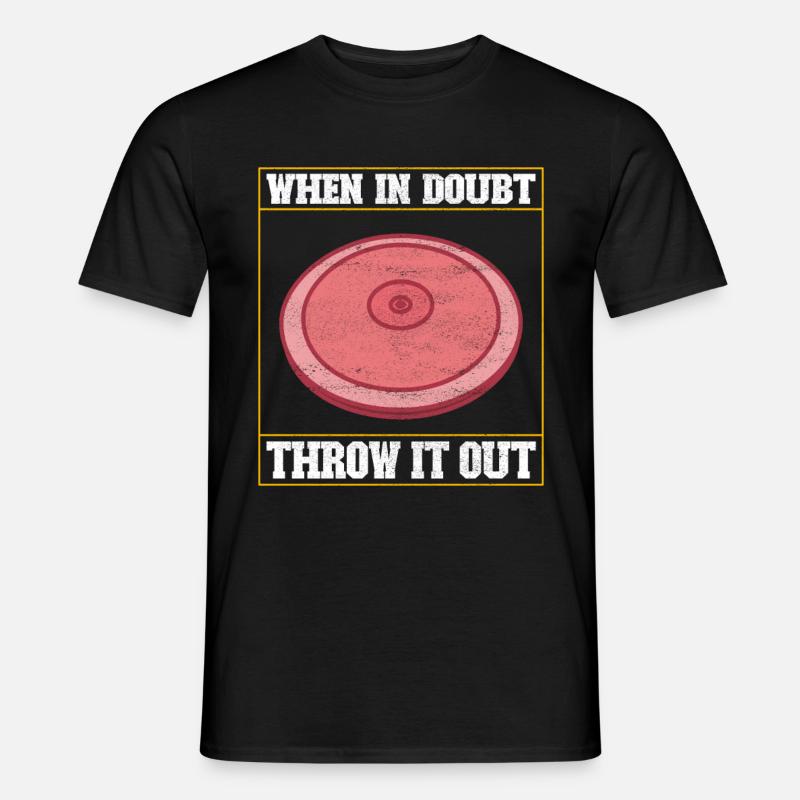 Diskuswerfer Diskuswerfen - Männer T-Shirt - Schwarz