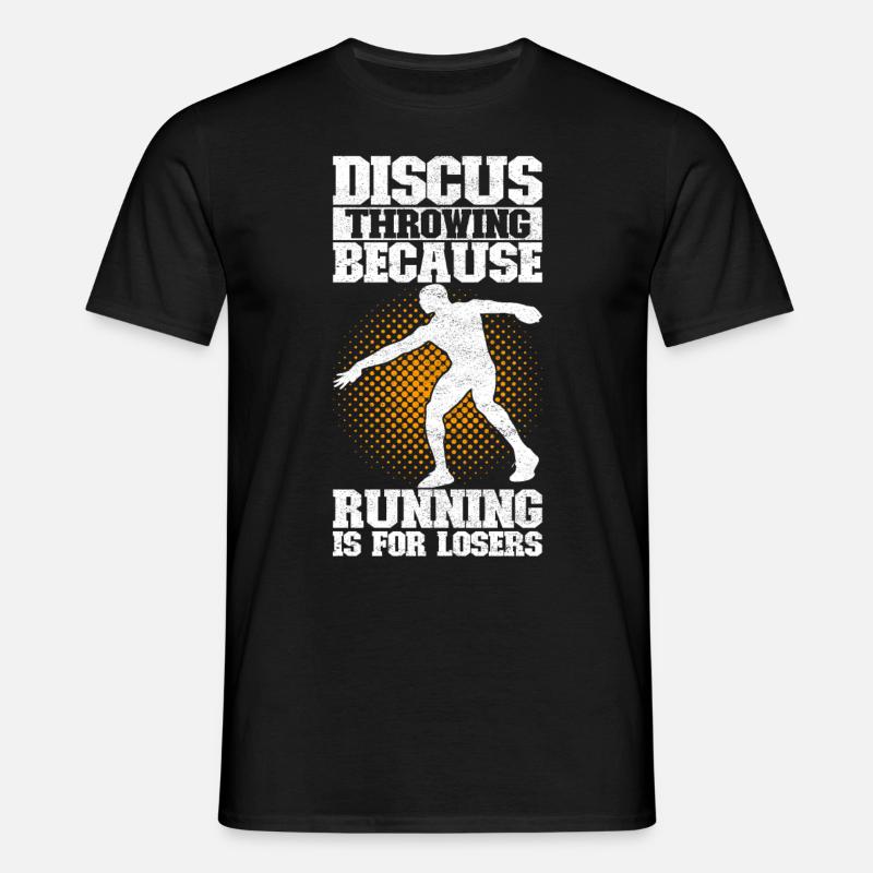Diskuswerfer Diskuswerfen - Männer T-Shirt - Schwarz