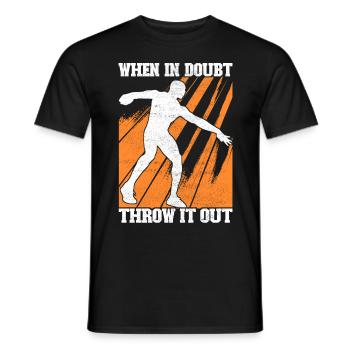 Diskuswerfer Diskuswerfen - Männer T-Shirt - Schwarz - Vorne - AI Model Male 178 light (178cm)