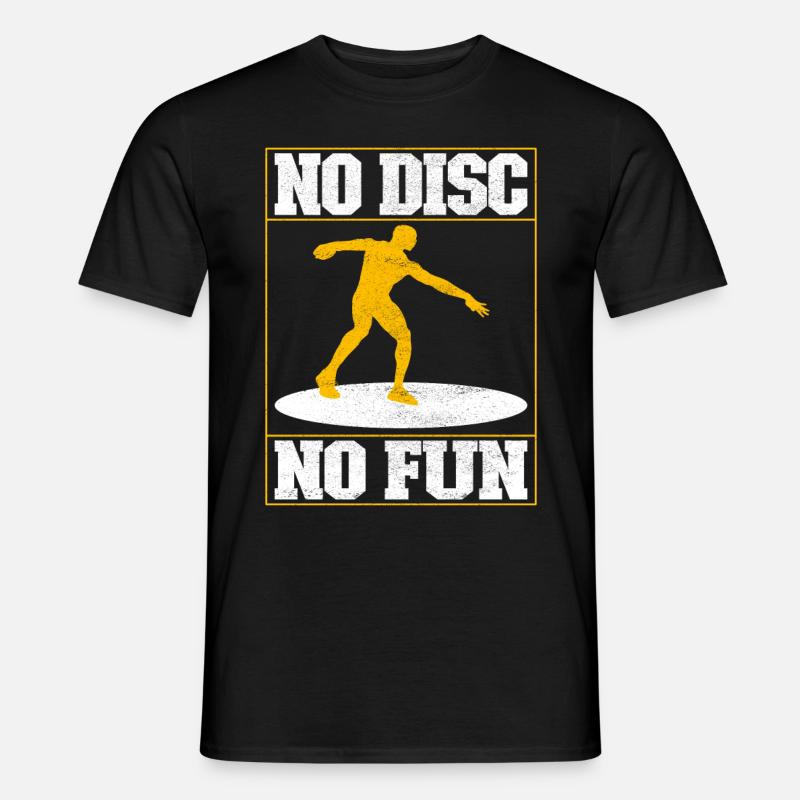 Diskuswerfer Diskuswerfen - Männer T-Shirt - Schwarz