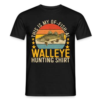 Walleye Fishing Angler - Männer T-Shirt - Schwarz - Vorne - AI Model Male 178 light (178cm)