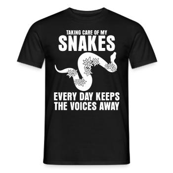 Snakes Snake Repliles - Männer T-Shirt - Schwarz - Vorne - AI Model Male 178 light (178cm)
