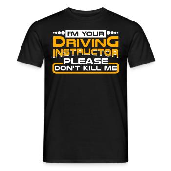 Driving School Driving Instructor - Männer T-Shirt - Schwarz - Vorne - AI Model Male 178 light (178cm)