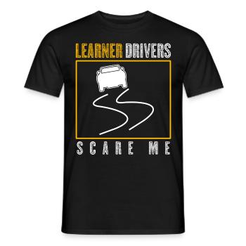 Moniteur d’auto-école Apprenti conducteur - T-shirt homme - noir - Devant - AI Model Male 178 light (178cm)