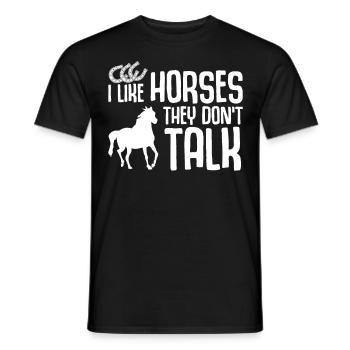 Horses Joke Horse Riding - Men's T-Shirt - black - Front - AI Model Male 178 light (178cm)