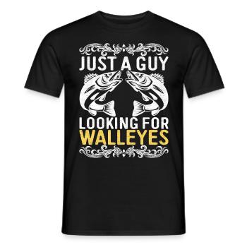 Walleye Fishing Angler - Männer T-Shirt - Schwarz - Vorne - AI Model Male 178 light (178cm)
