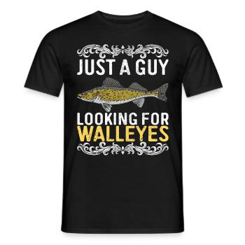 Walleye Fishing Angler - Männer T-Shirt - Schwarz - Vorne - AI Model Male 178 light (178cm)