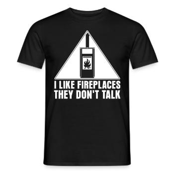 Oven Firewood Stove Fireplace - Men's T-Shirt - black - Front - AI Model Male 178 light (178cm)