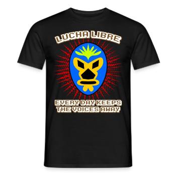 Lucha Libre Masks Mask Wrestling - Men's T-Shirt - black - Front - AI Model Male 178 light (178cm)