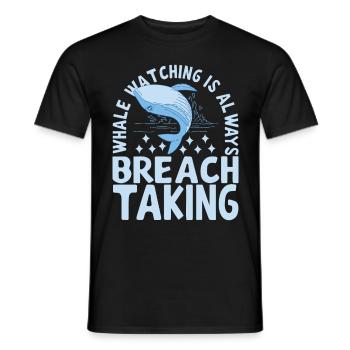 Whales Whale - Men's T-Shirt - black - Front - AI Model Male 178 light (178cm)