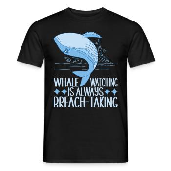 Whales Whale - Men's T-Shirt - black - Front - AI Model Male 178 light (178cm)