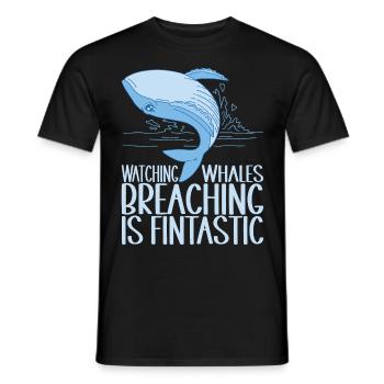 Whales Whale - Men's T-Shirt - black - Front - AI Model Male 178 light (178cm)