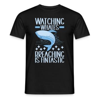 Whales Whale - Men's T-Shirt - black - Front - AI Model Male 178 light (178cm)